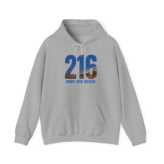 216 Born and Raised Hoodie – Cleveland Ohio Streetwear | 216 Area Code Skyline Graphic Pullover