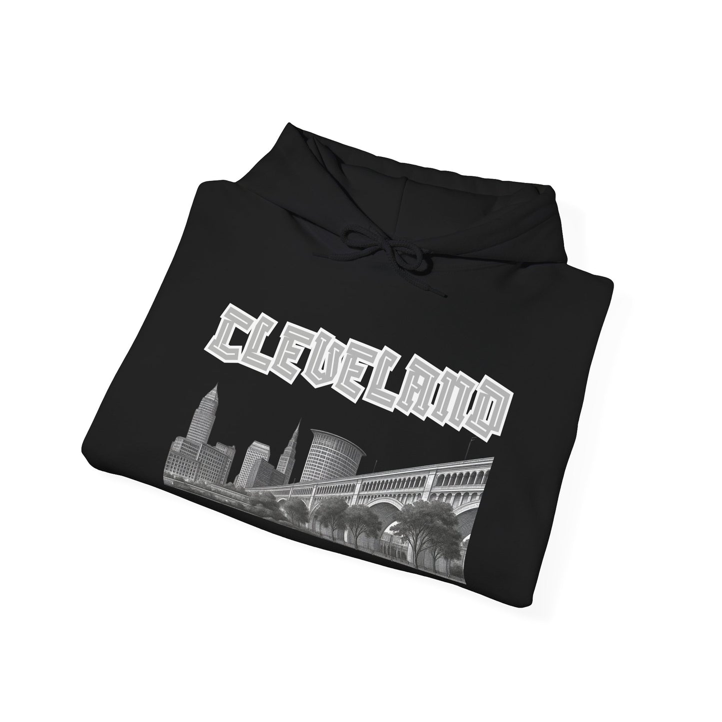 Cleveland Skyline Hoodie – Vintage CLE Graphic Pullover | Ohio Streetwear | Forged in CLE