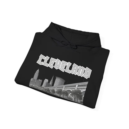 Cleveland Skyline Hoodie – Vintage CLE Graphic Pullover | Ohio Streetwear | Forged in CLE