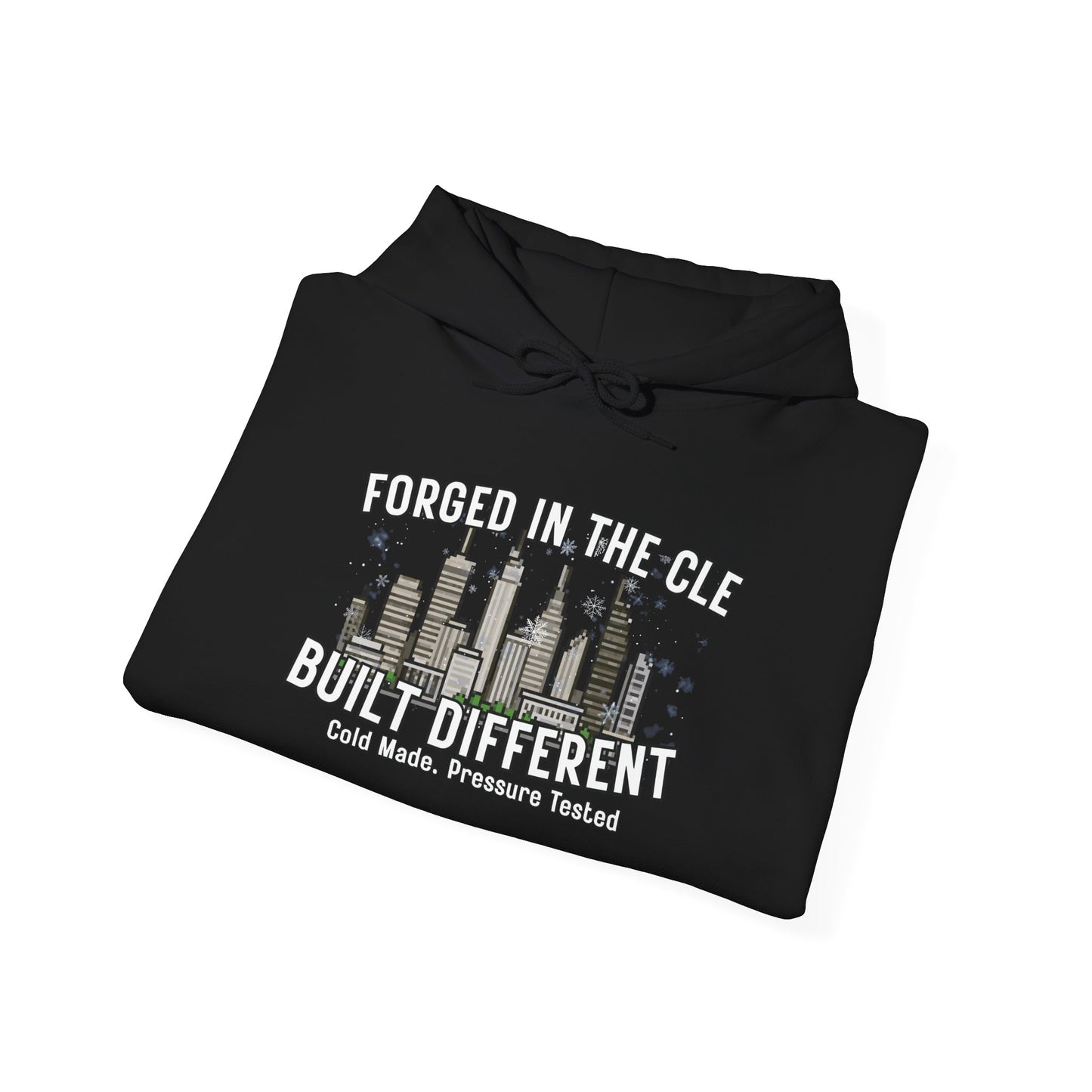 Cleveland 'Forged in the CLE' Hoodie — Built Different Skyline Pullover