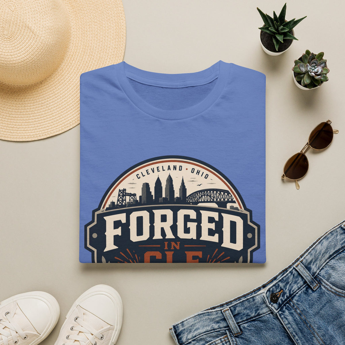 Forged IN CLE T-Shirt — Cleveland Pride Vintage City Tee