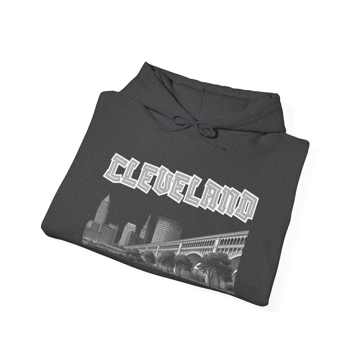 Cleveland Skyline Hoodie – Vintage CLE Graphic Pullover | Ohio Streetwear | Forged in CLE