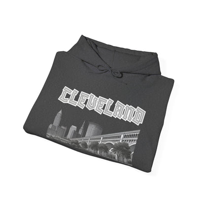 Cleveland Skyline Hoodie – Vintage CLE Graphic Pullover | Ohio Streetwear | Forged in CLE