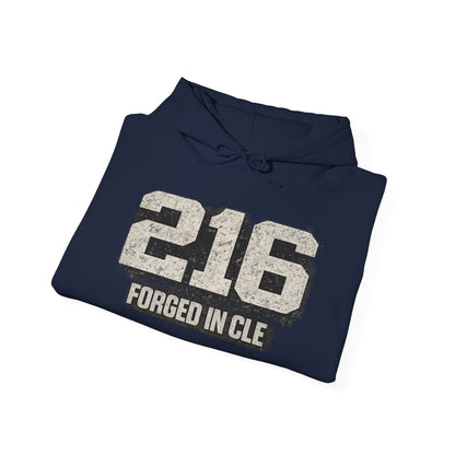 216 Cleveland Hoodie – Distressed Area Code Streetwear Sweatshirt | Forged in CLE Urban Apparel