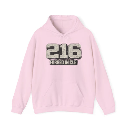 216 Cleveland Hoodie – Distressed Area Code Streetwear Sweatshirt | Forged in CLE Urban Apparel