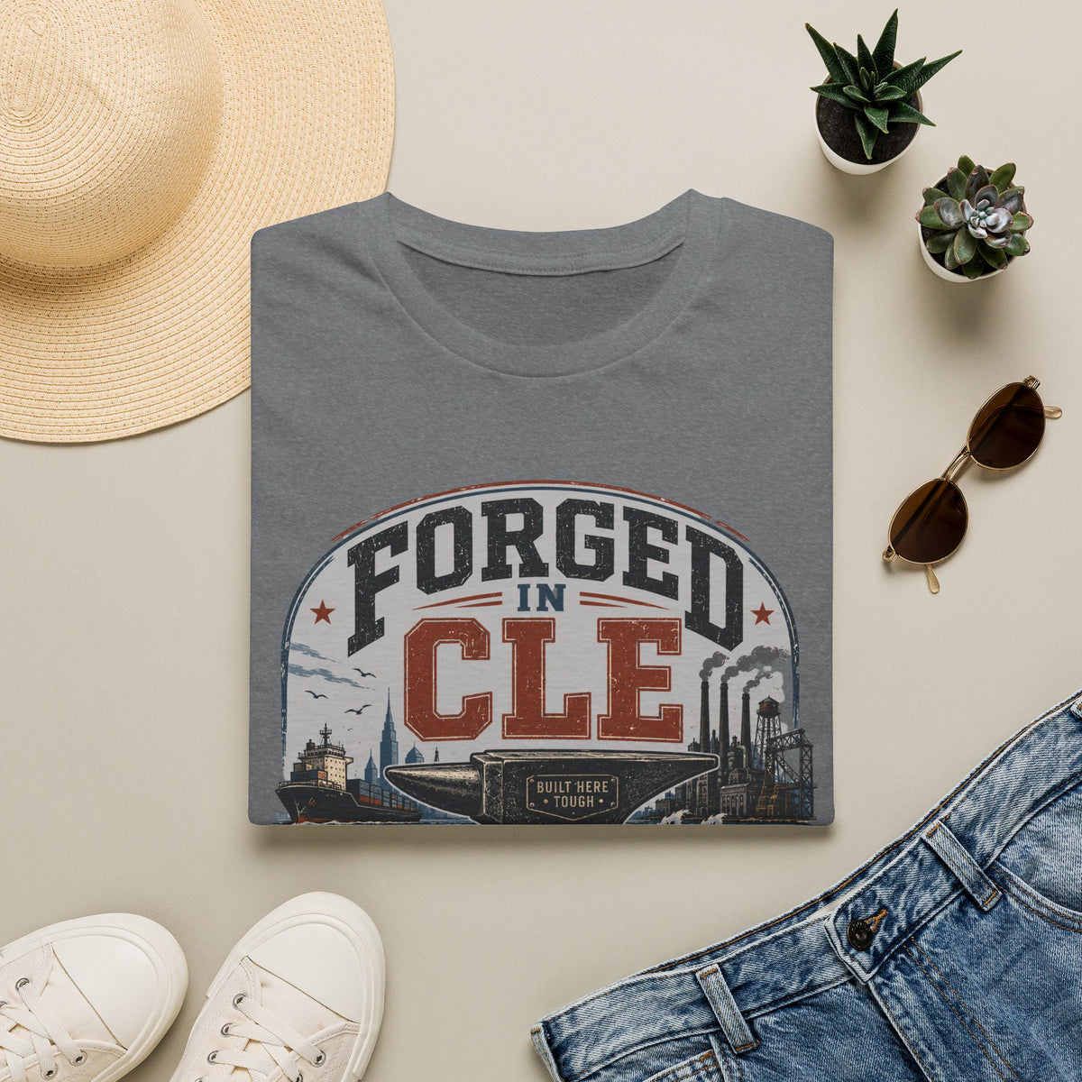 Forged by CLE Sports T-Shirt — Cleveland Pride Vintage City Tee