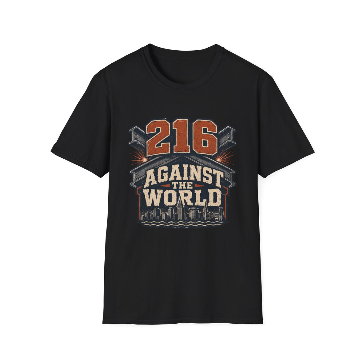 216 AGAINST THE WORLD T-Shirt — Cleveland Pride Vintage City Tee