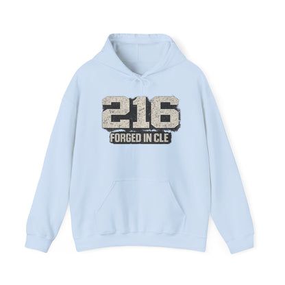 216 Cleveland Hoodie – Distressed Area Code Streetwear Sweatshirt | Forged in CLE Urban Apparel