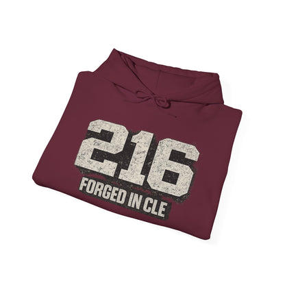 216 Cleveland Hoodie – Distressed Area Code Streetwear Sweatshirt | Forged in CLE Urban Apparel
