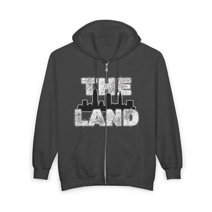 “The Land” Cleveland Skyline Full-Zip Hoodie – Cleveland Pride Streetwear | Soft Heavyweight Zip Hoodie