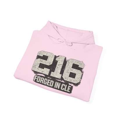 216 Cleveland Hoodie – Distressed Area Code Streetwear Sweatshirt | Forged in CLE Urban Apparel