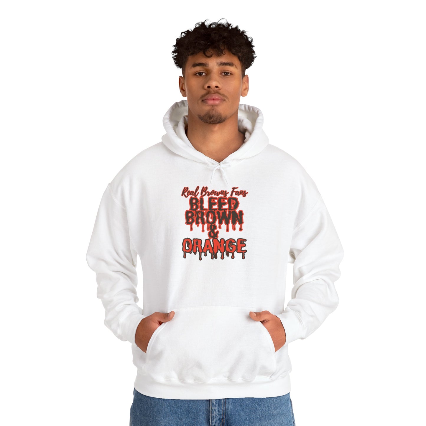 Bleed Brown & Orange Hoodie – Cleveland Football Fan Hoodie | Real Browns Fans Streetwear | Forged in CLE Apparel