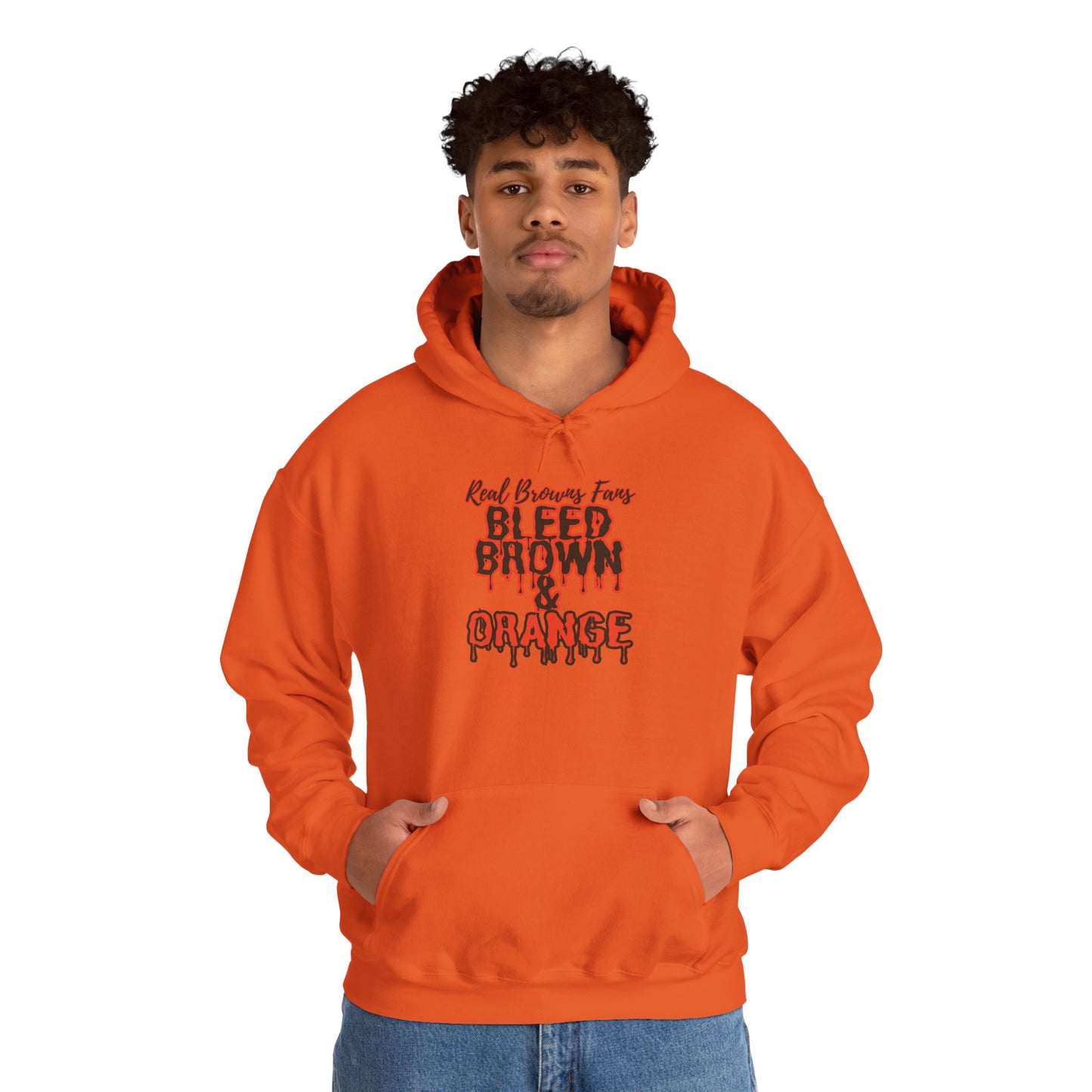 Bleed Brown & Orange Hoodie – Cleveland Football Fan Hoodie | Real Browns Fans Streetwear | Forged in CLE Apparel
