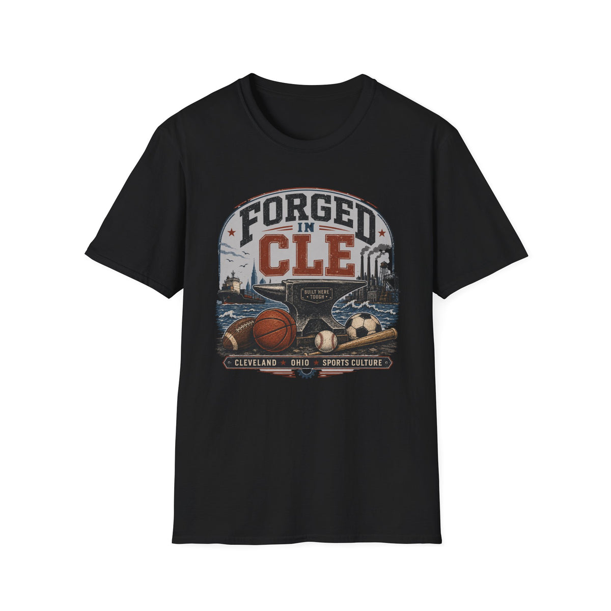 Forged by CLE Sports T-Shirt — Cleveland Pride Vintage City Tee