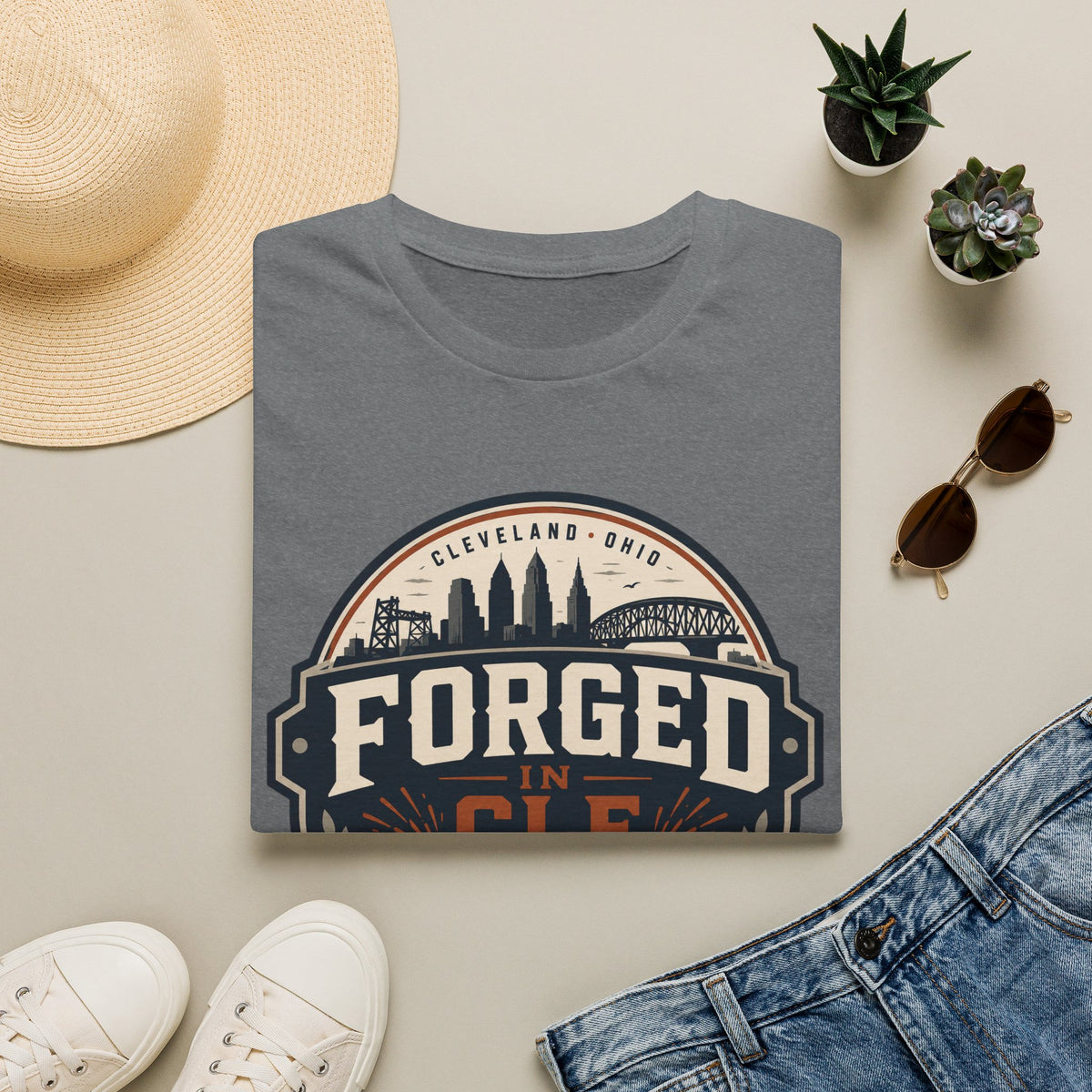 Forged IN CLE T-Shirt — Cleveland Pride Vintage City Tee