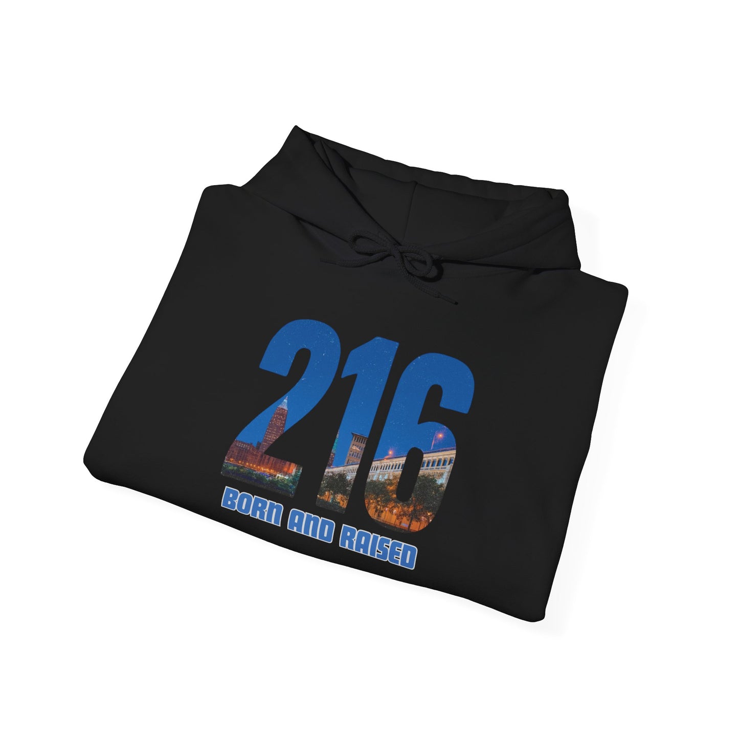216 Born and Raised Hoodie – Cleveland Ohio Streetwear | 216 Area Code Skyline Graphic Pullover