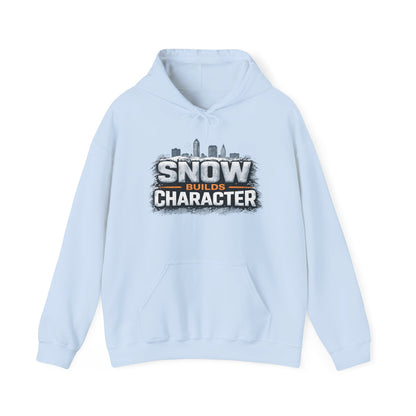 Snow Builds Character Hoodie – Cleveland Winter Streetwear | Forged in CLE