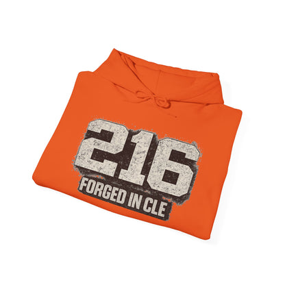 216 Cleveland Hoodie – Distressed Area Code Streetwear Sweatshirt | Forged in CLE Urban Apparel