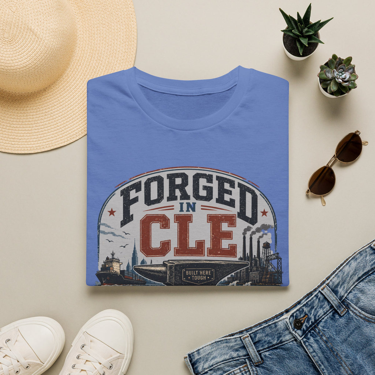 Forged by CLE Sports T-Shirt — Cleveland Pride Vintage City Tee