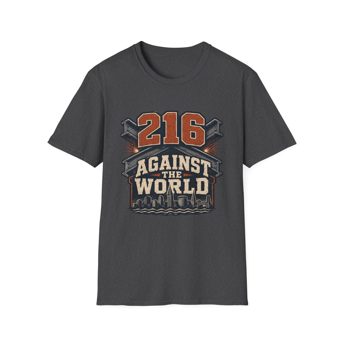 216 AGAINST THE WORLD T-Shirt — Cleveland Pride Vintage City Tee