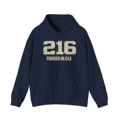 216 Cleveland Hoodie – Distressed Area Code Streetwear Sweatshirt | Forged in CLE Urban Apparel