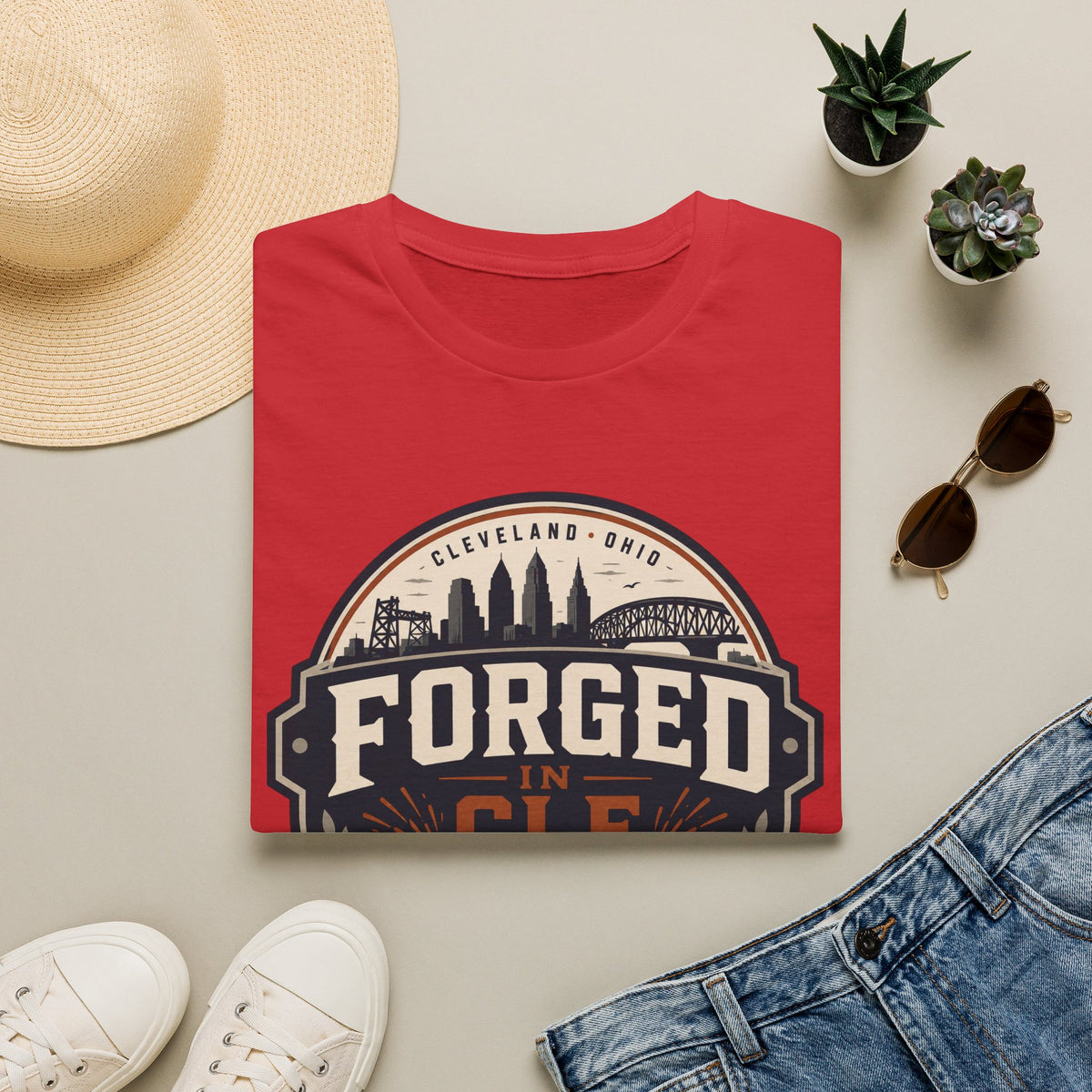 Forged IN CLE T-Shirt — Cleveland Pride Vintage City Tee