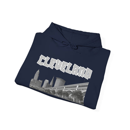 Cleveland Skyline Hoodie – Vintage CLE Graphic Pullover | Ohio Streetwear | Forged in CLE