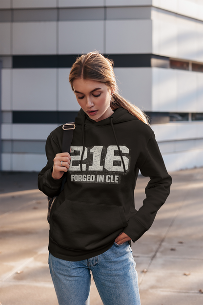 216 Cleveland Hoodie – Distressed Area Code Streetwear Sweatshirt | Forged in CLE Urban Apparel