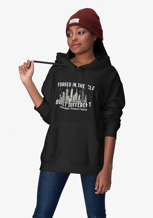 Cleveland 'Forged in the CLE' Hoodie — Built Different Skyline Pullover