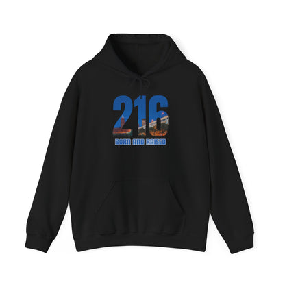 216 Born and Raised Hoodie – Cleveland Ohio Streetwear | 216 Area Code Skyline Graphic Pullover