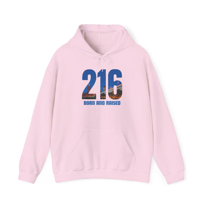 216 Born and Raised Hoodie – Cleveland Ohio Streetwear | 216 Area Code Skyline Graphic Pullover