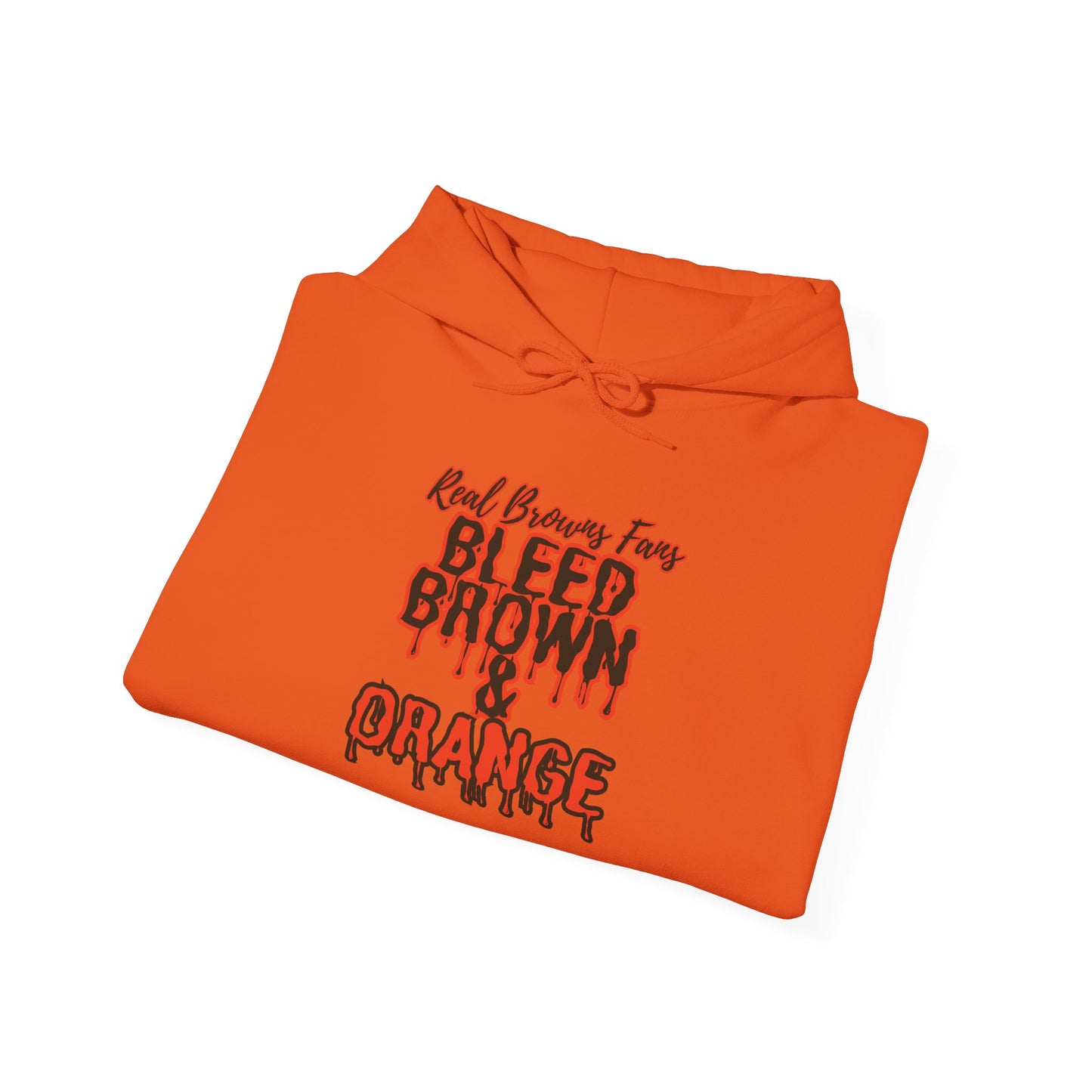 Bleed Brown & Orange Hoodie – Cleveland Football Fan Hoodie | Real Browns Fans Streetwear | Forged in CLE Apparel