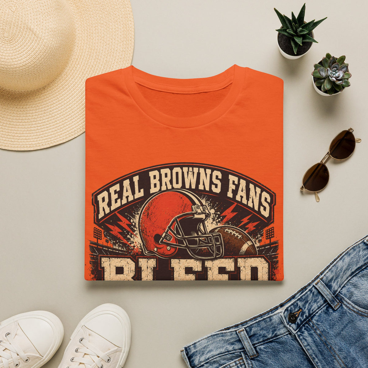 Bleed Brown and Orange T-Shirt — Cleveland Pride Vintage City Tee