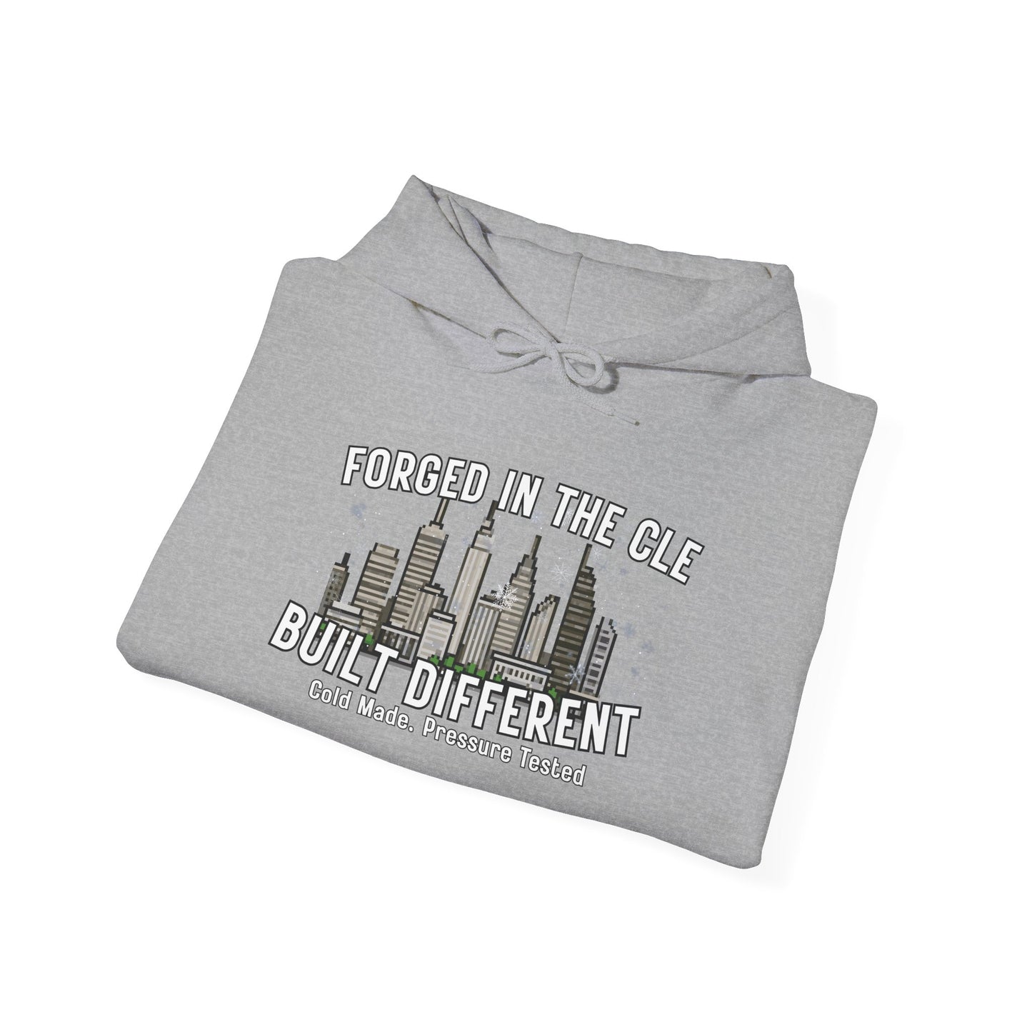 Cleveland 'Forged in the CLE' Hoodie — Built Different Skyline Pullover