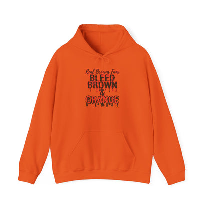 Bleed Brown & Orange Hoodie – Cleveland Football Fan Hoodie | Real Browns Fans Streetwear | Forged in CLE Apparel