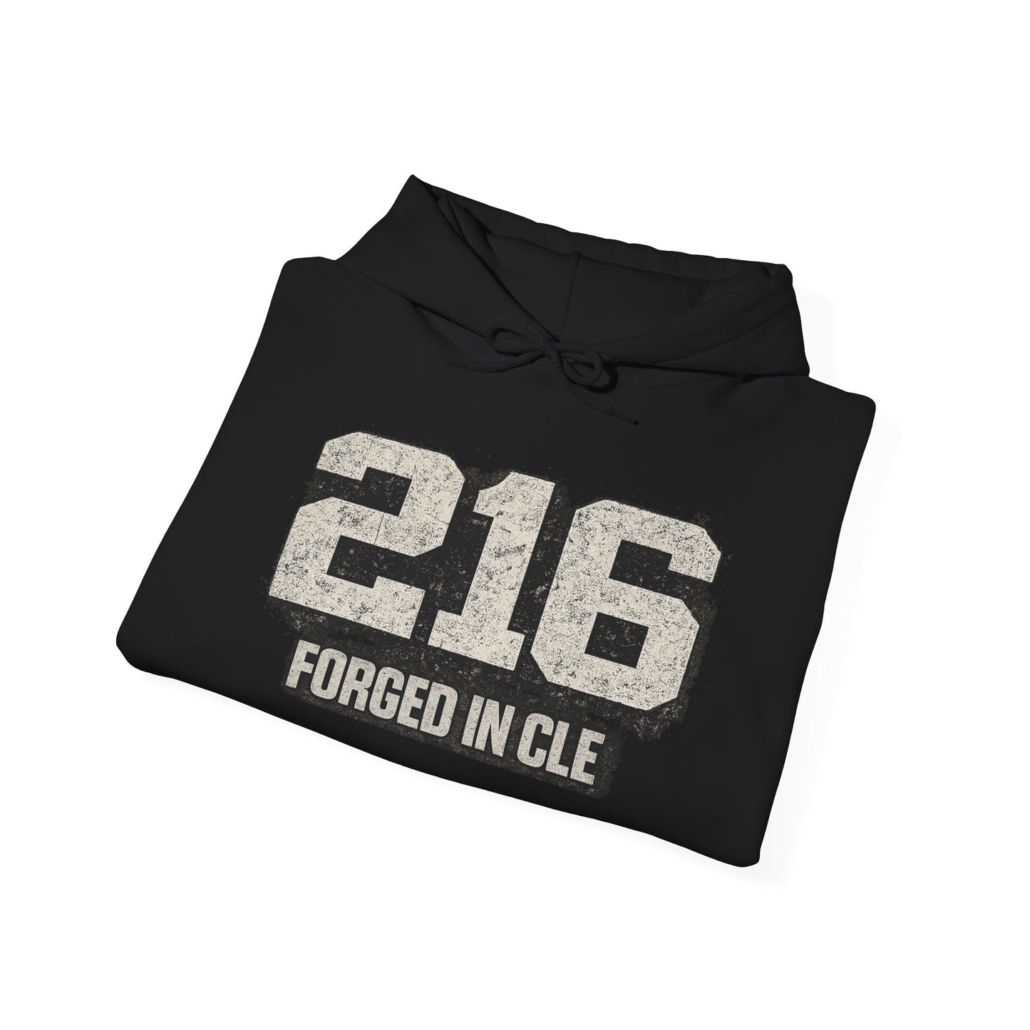 216 Cleveland Hoodie – Distressed Area Code Streetwear Sweatshirt | Forged in CLE Urban Apparel