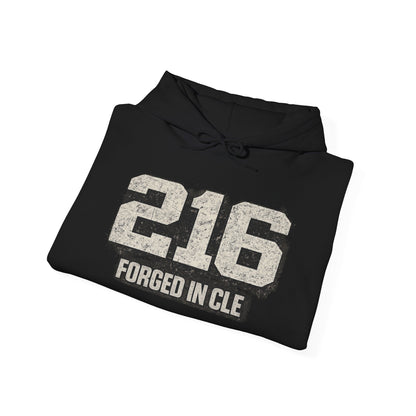 216 Cleveland Hoodie – Distressed Area Code Streetwear Sweatshirt | Forged in CLE Urban Apparel