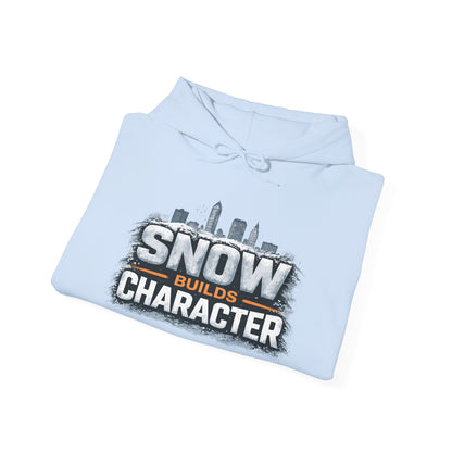 Snow Builds Character Hoodie – Cleveland Winter Streetwear | Forged in CLE