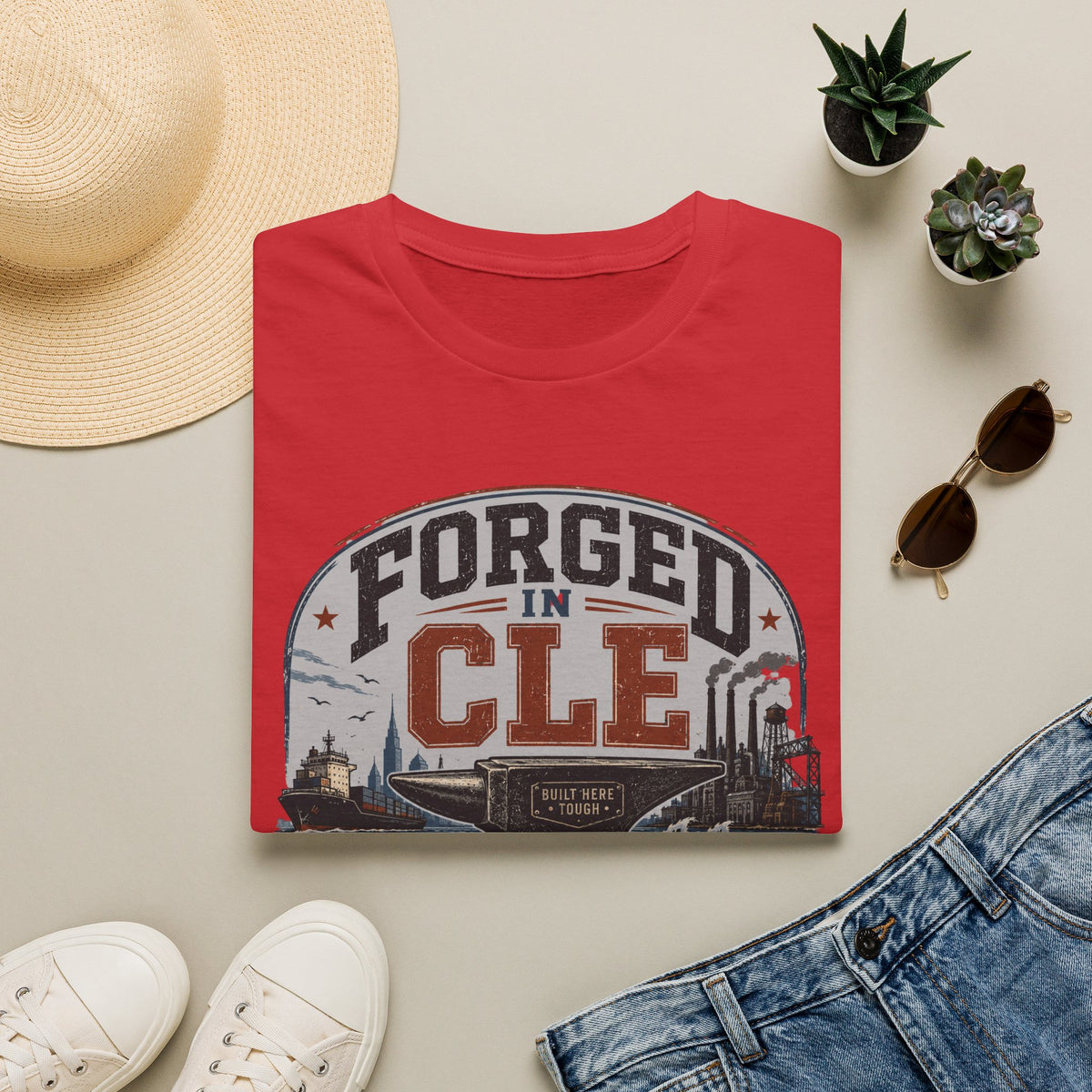 Forged by CLE Sports T-Shirt — Cleveland Pride Vintage City Tee