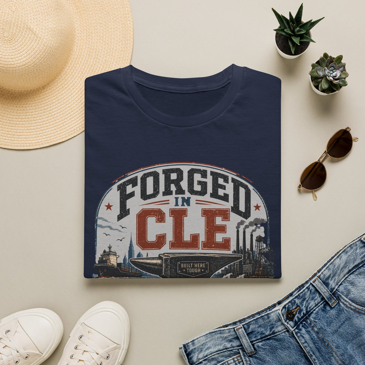 Forged by CLE Sports T-Shirt — Cleveland Pride Vintage City Tee