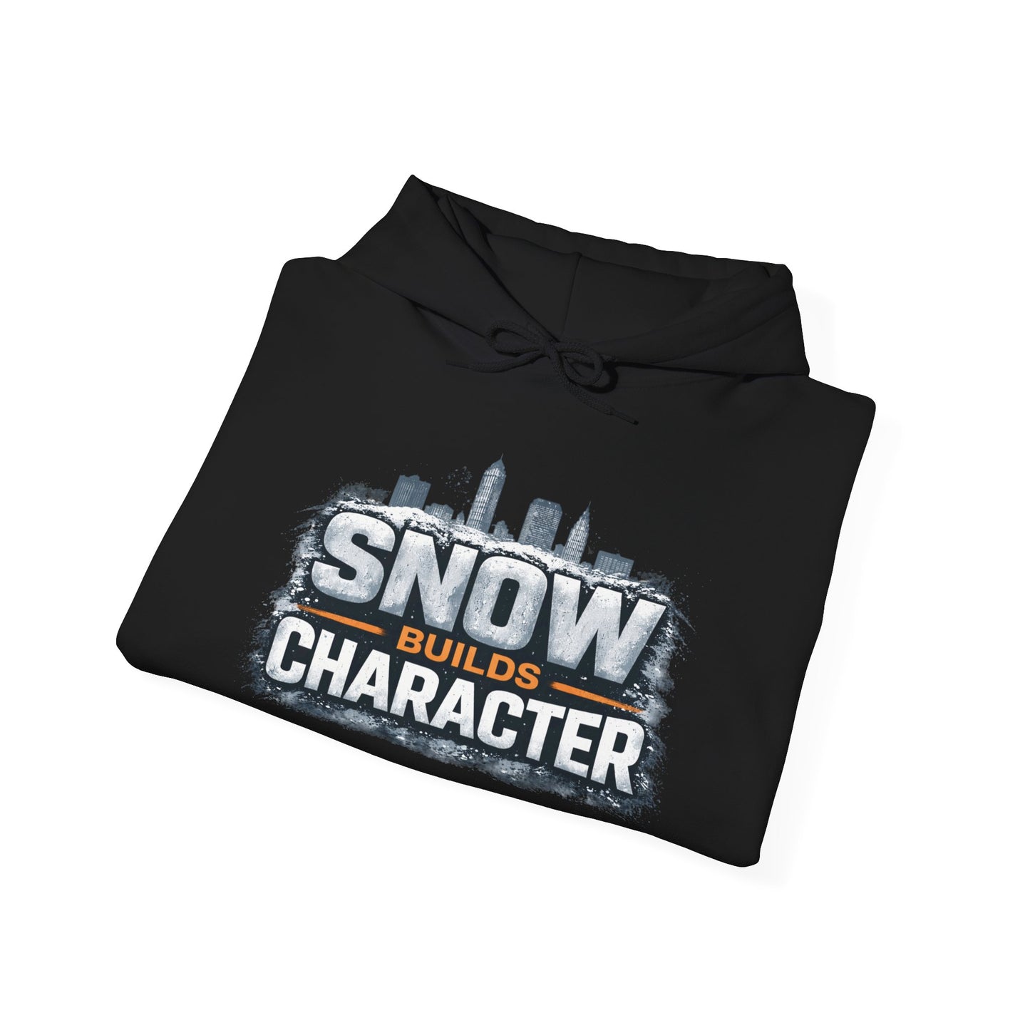 Snow Builds Character Hoodie – Cleveland Winter Streetwear | Forged in CLE