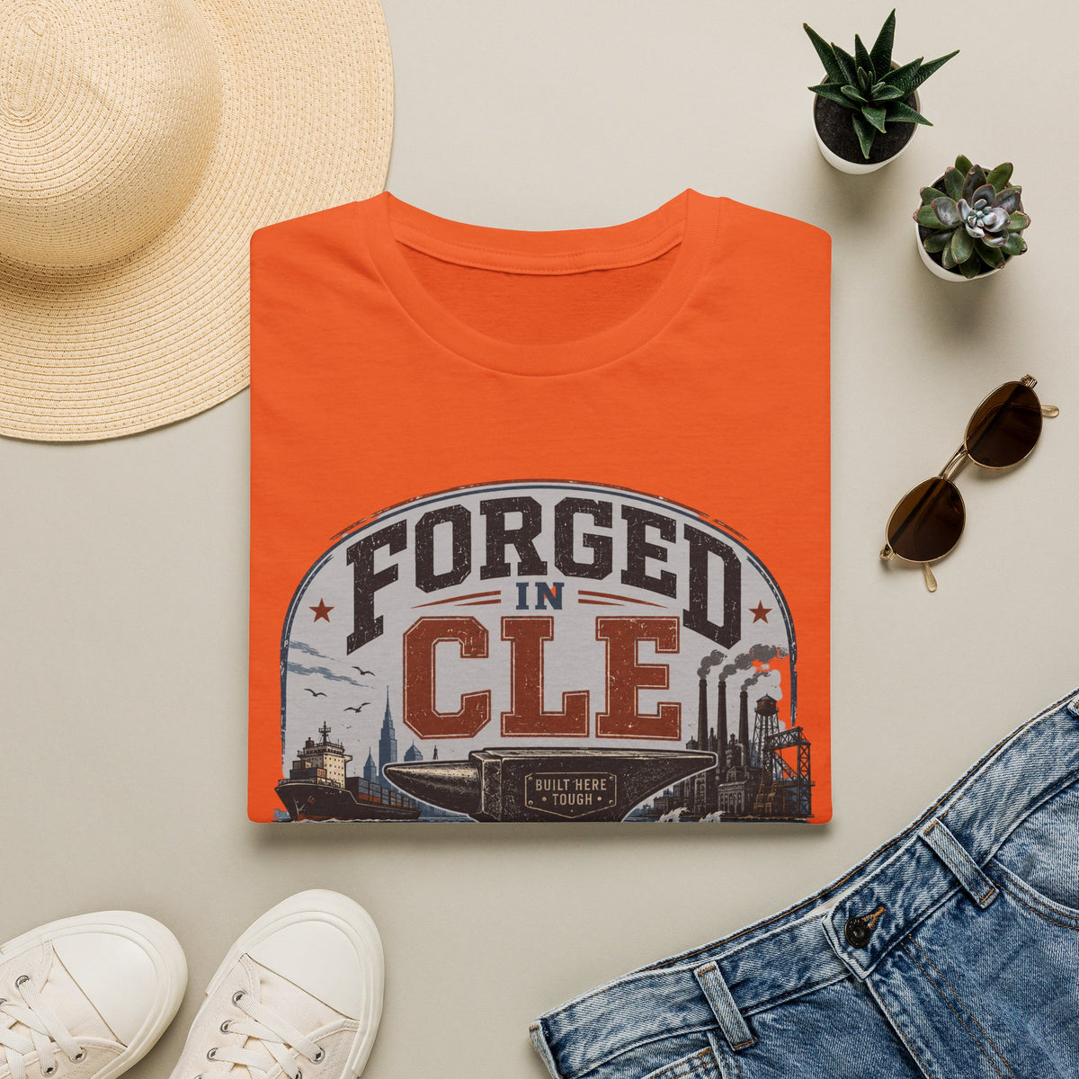 Forged by CLE Sports T-Shirt — Cleveland Pride Vintage City Tee