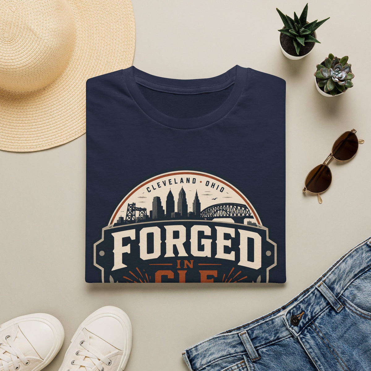 Forged IN CLE T-Shirt — Cleveland Pride Vintage City Tee