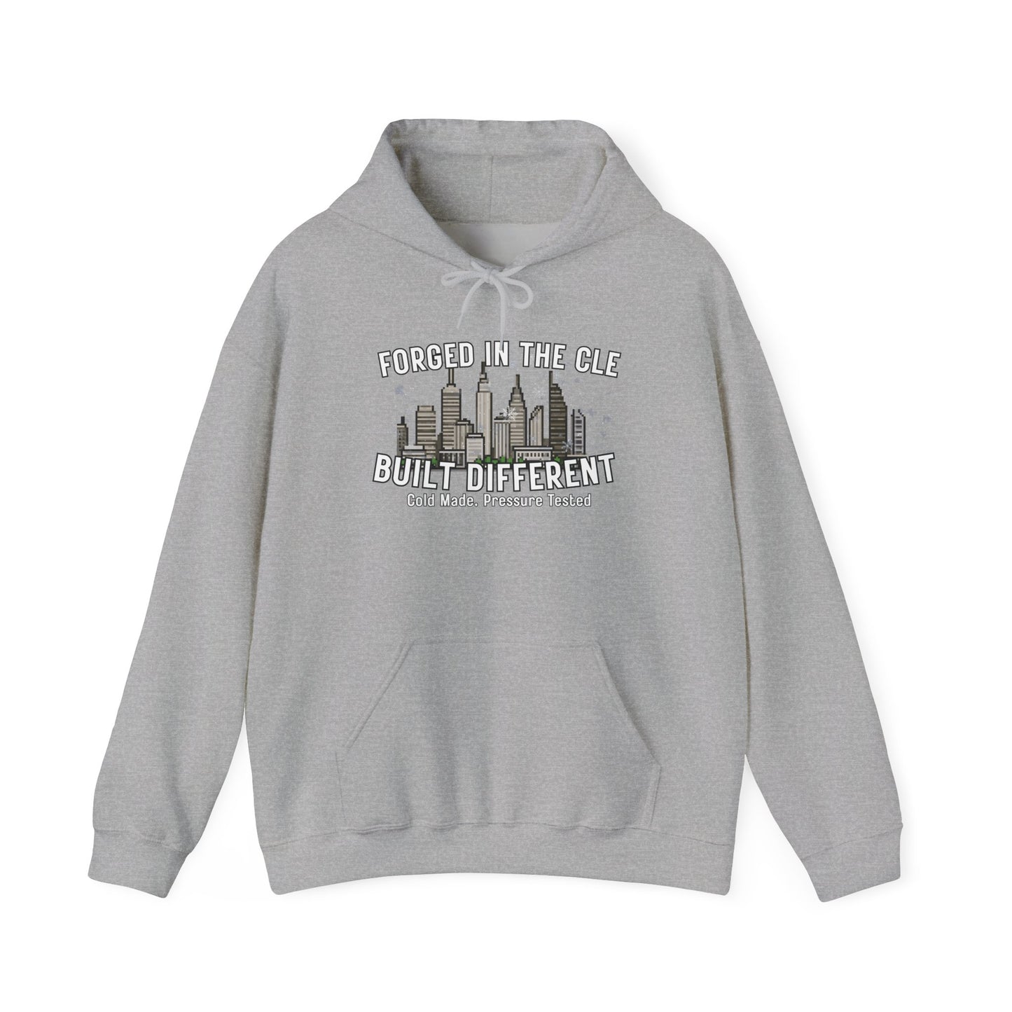 Cleveland 'Forged in the CLE' Hoodie — Built Different Skyline Pullover