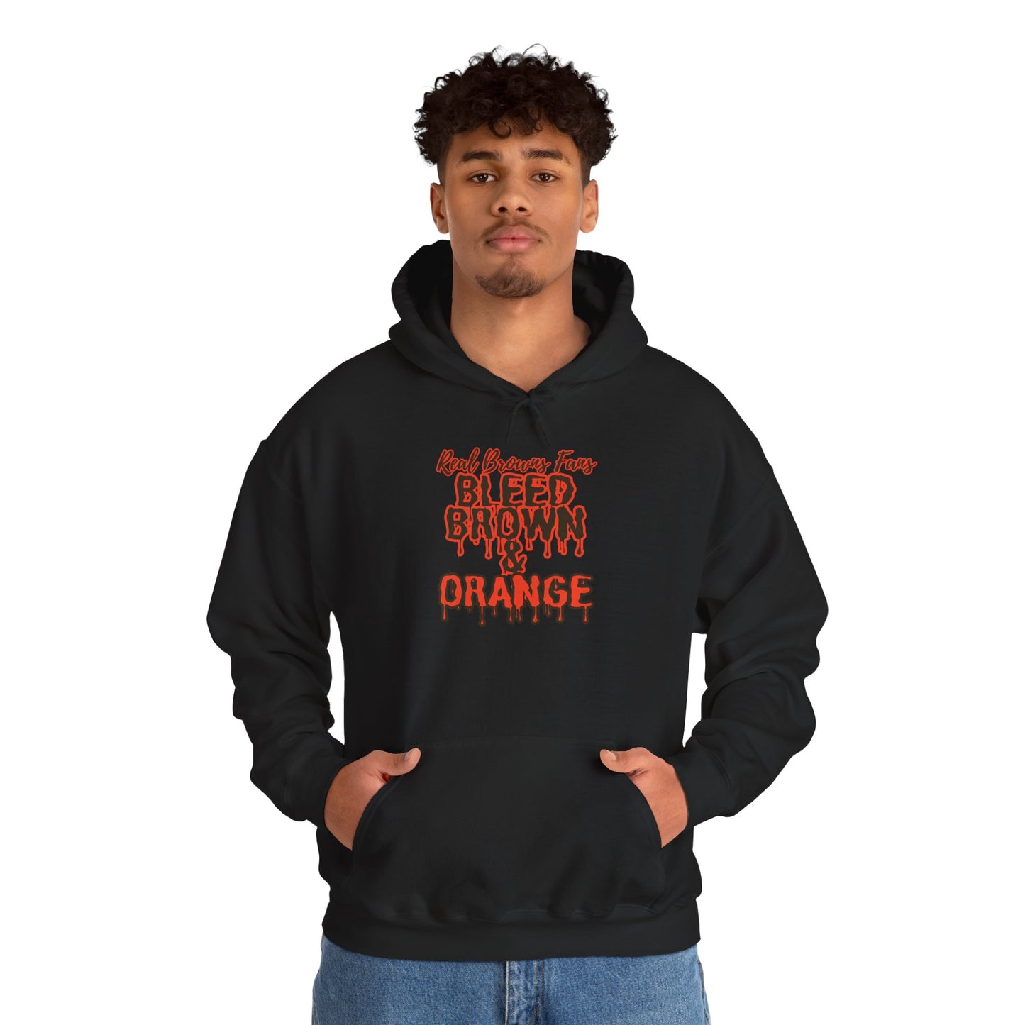 Bleed Brown & Orange Hoodie – Cleveland Football Fan Hoodie | Real Browns Fans Streetwear | Forged in CLE Apparel