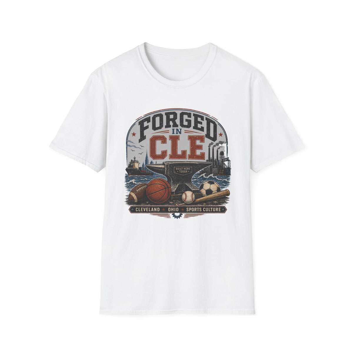 Forged by CLE Sports T-Shirt — Cleveland Pride Vintage City Tee