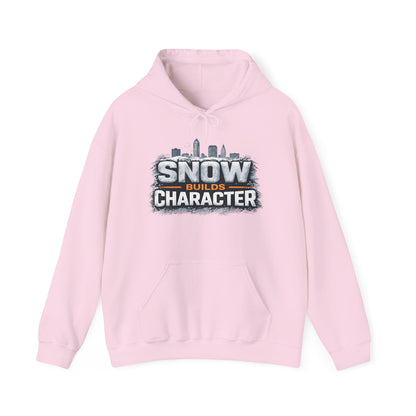 Snow Builds Character Hoodie – Cleveland Winter Streetwear | Forged in CLE