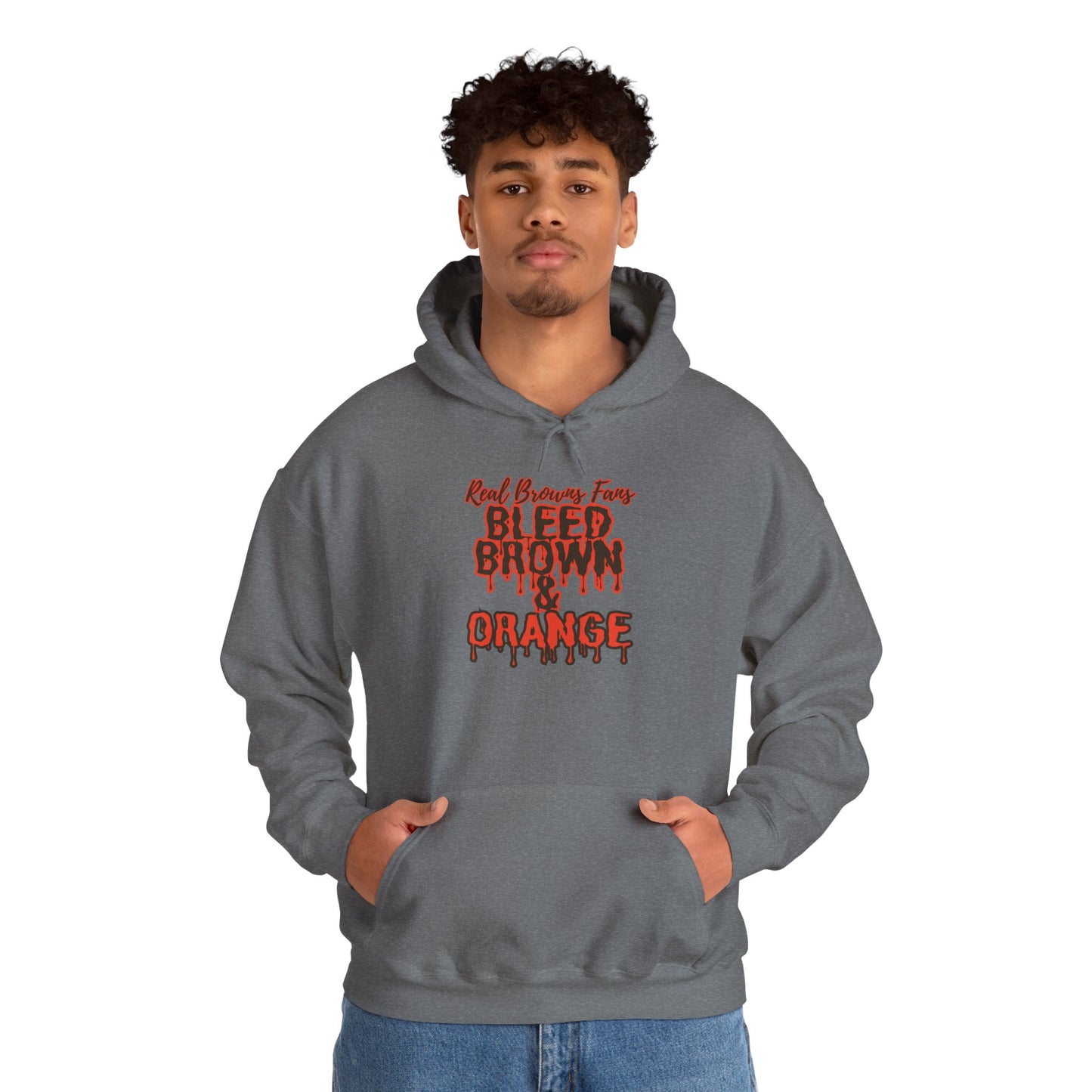 Bleed Brown & Orange Hoodie – Cleveland Football Fan Hoodie | Real Browns Fans Streetwear | Forged in CLE Apparel