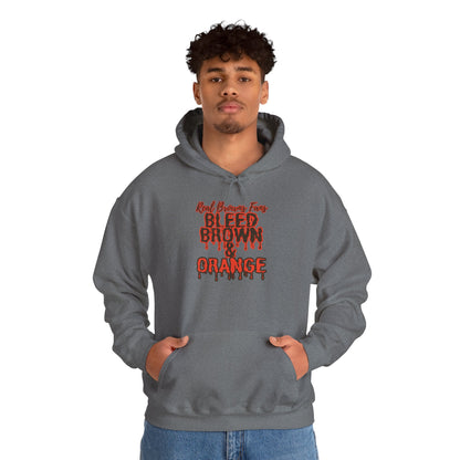 Bleed Brown & Orange Hoodie – Cleveland Football Fan Hoodie | Real Browns Fans Streetwear | Forged in CLE Apparel